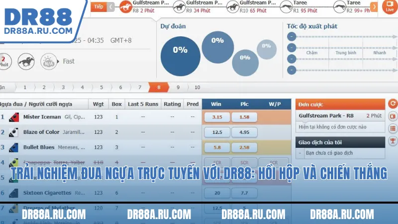 Trải nghiệm đua ngựa trực tuyến với Dr88: Hồi hộp và chiến thắng